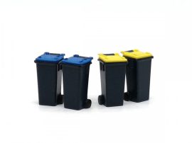 Háztartási szelektív hulladékgyűjtő, 4 db-os készlet